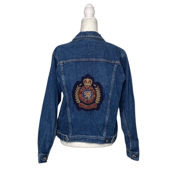 Tommy Hilfiger Tommy Jeans Women's Logo Patch Denim Jean Jacket, Size Medium - Picture 4 of 16